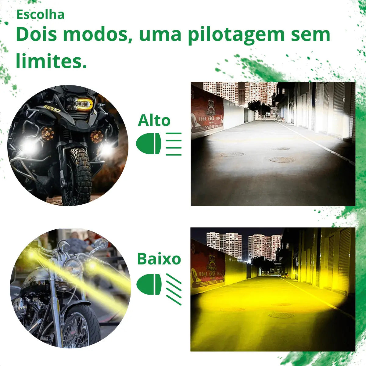 Par Farol De Milha Para Motocicleta Led Auxiliar Neblina 60w
