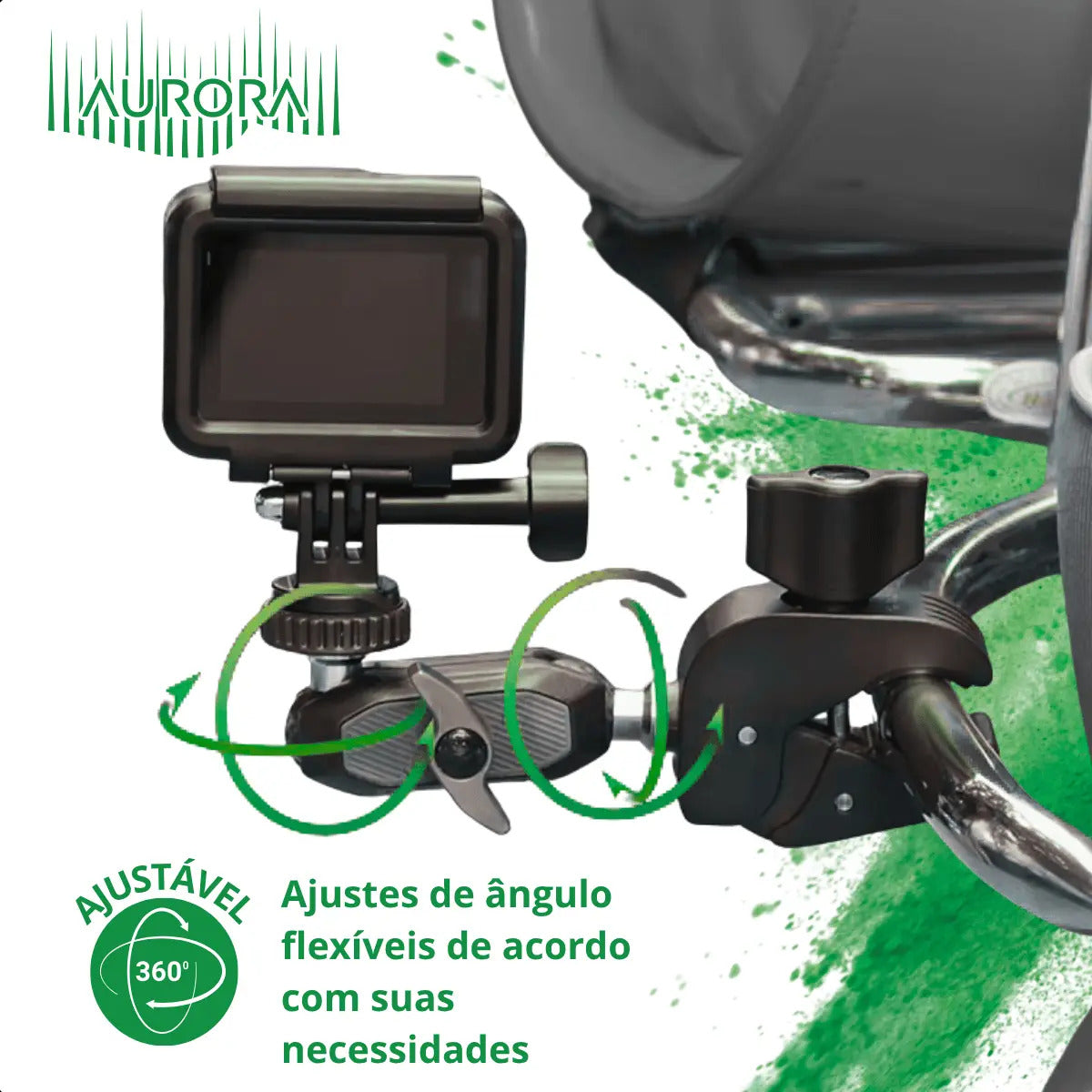 Suporte De Câmera Esportiva Para Moto Antifurto Aurora