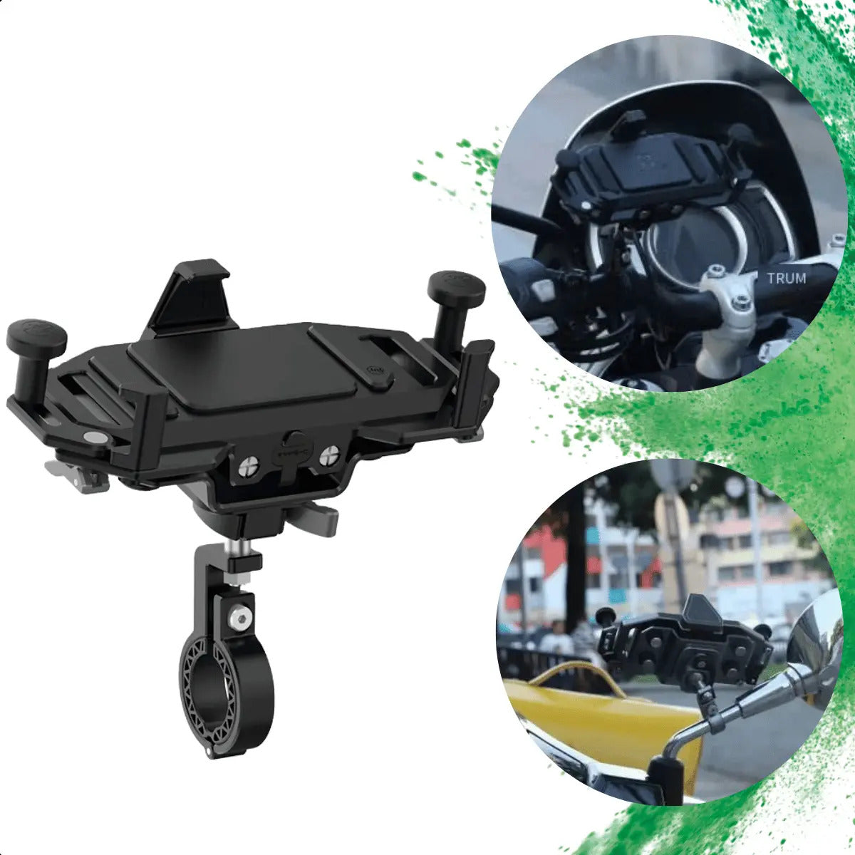 Suporte De Celular Para Moto Com Carregador Universal Usb C