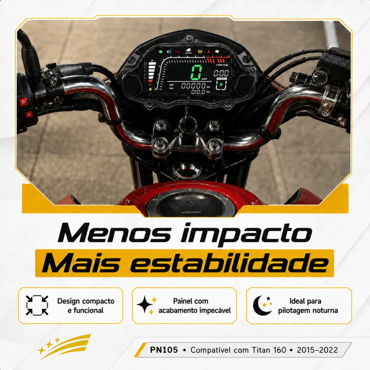 Painel Digital Completo Blackout Cg Fan Titan 160 2015 2022