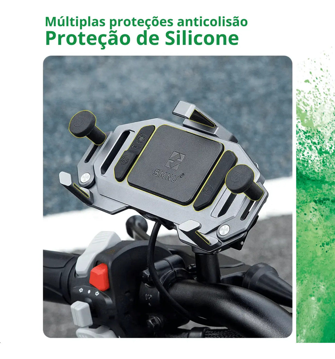 Suporte Celular Para Moto Antifurto Prova D'água Universal