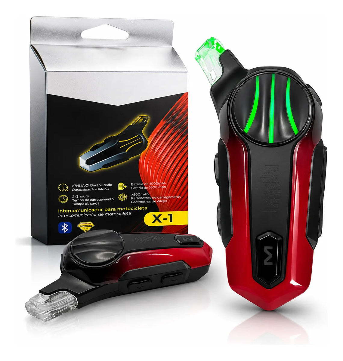 Intercomunicador X1 Moto Fone De Ouvido Capacete Bluetooth