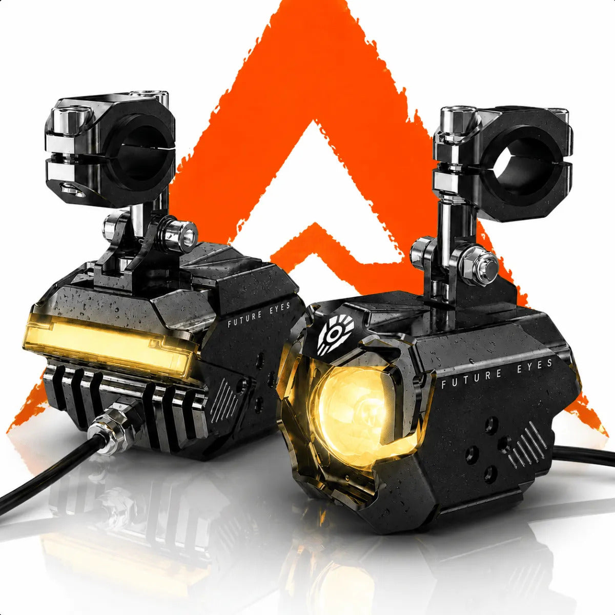 Par Farol Milha Moto Led Auxiliar Neblina Future Eyes Aurora