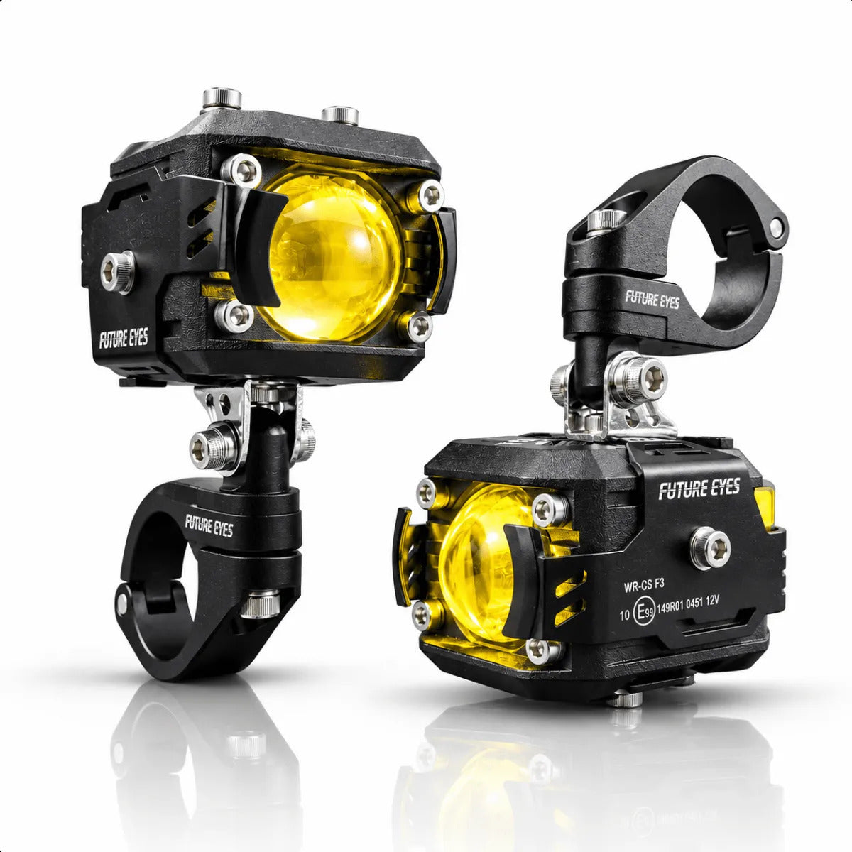 Par Farol Milha Moto Lâmpada Led Auxiliar Duas Cores Aurora