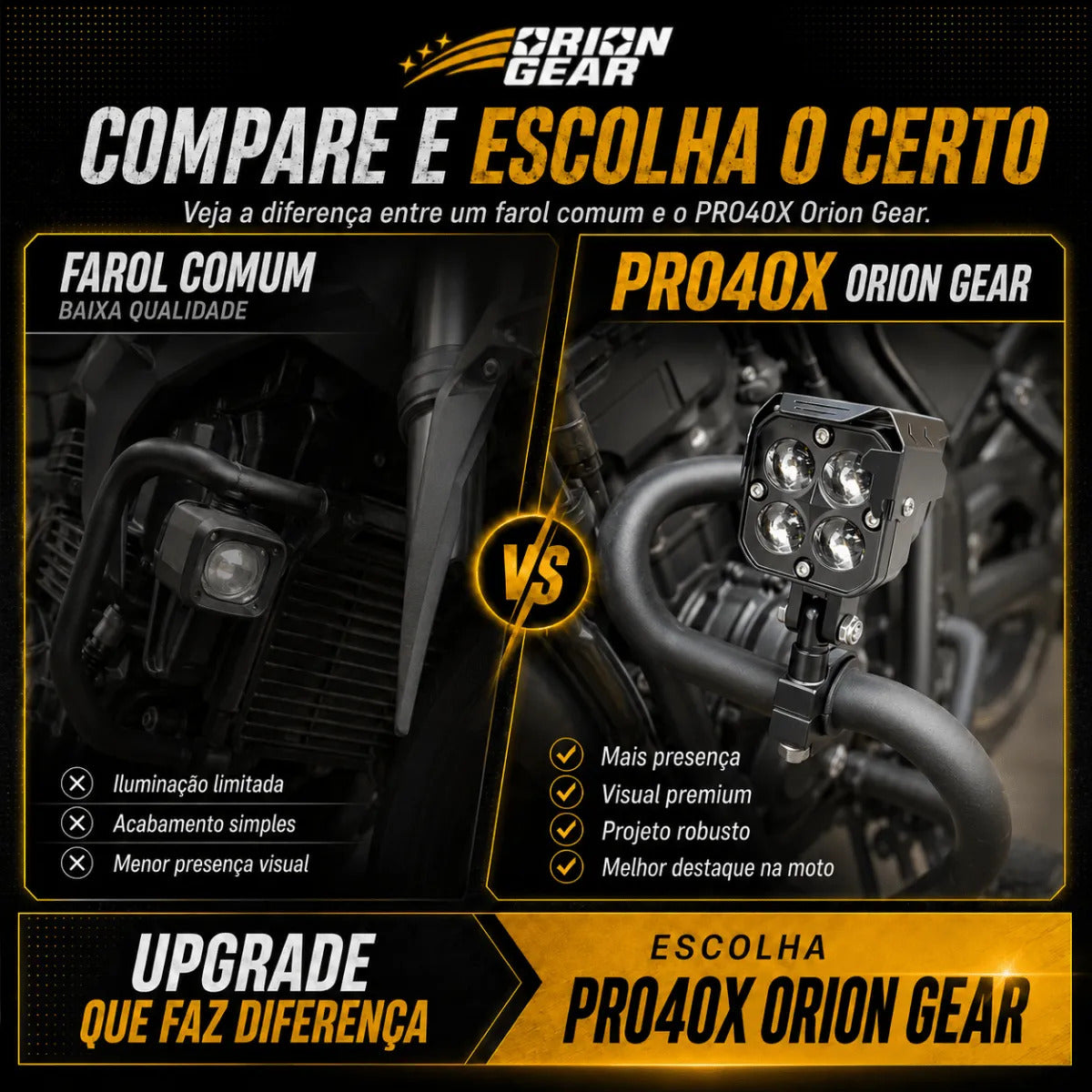 Par Farol De Milha Moto Lampada Led Auxiliar Neblina Aurora
