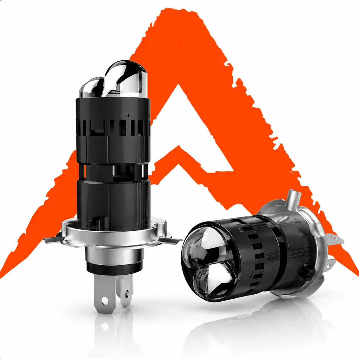 Farol Lâmpada Super Led Projetor Moto Canhão 360 H4 6000k