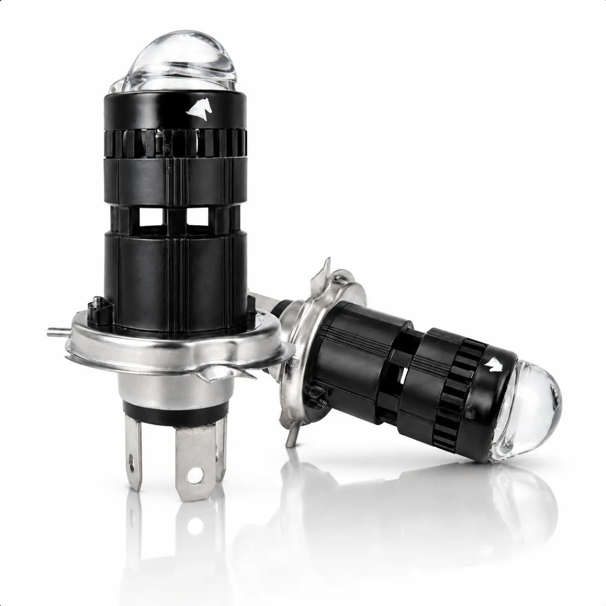 Farol Lâmpada Super Led Projetor Moto Canhão 360 H4 6000k