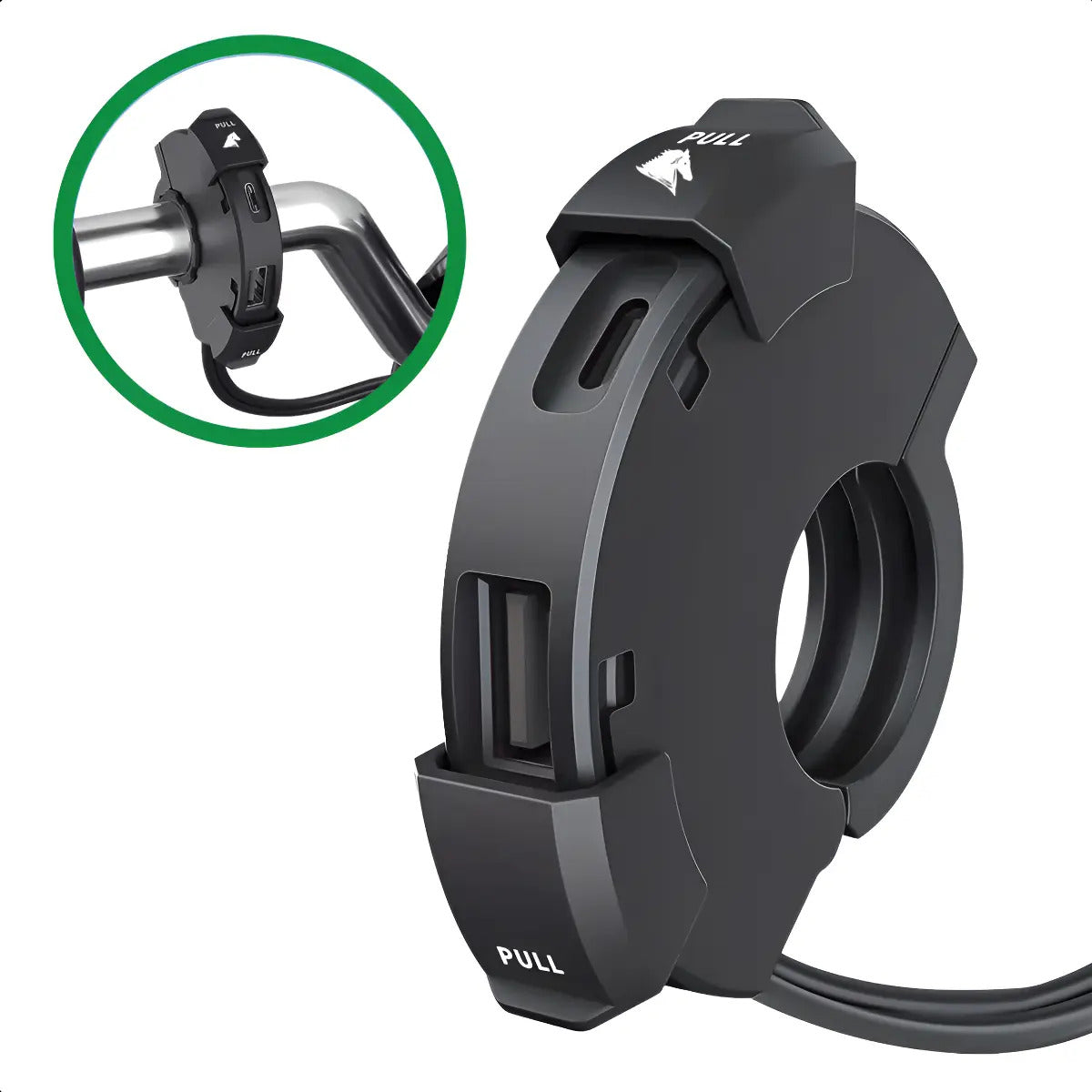 Carregador Celular Moto Usb Tipo C 12v Prova D'água Aurora
