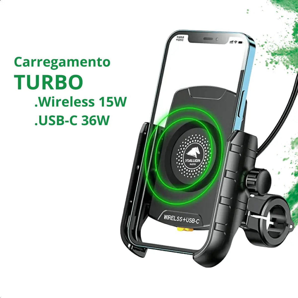 Suporte De Celular Para Moto Motocicleta Com Carregador Usb