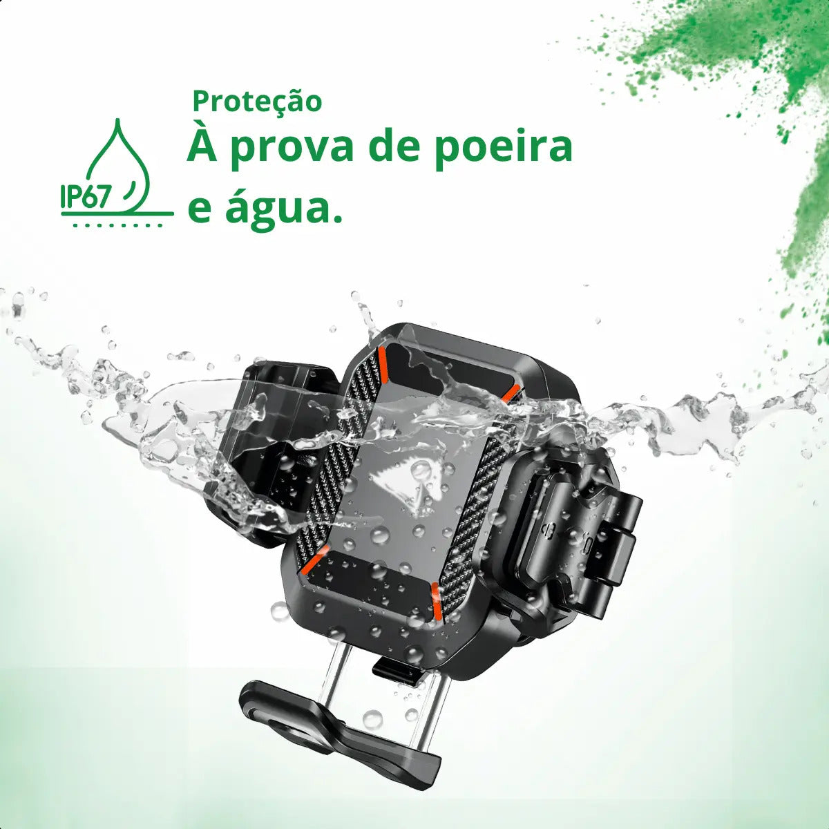 Suporte Celular Com Carregador De Moto Universal Antifurto