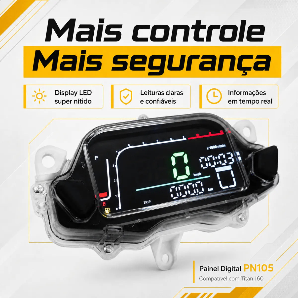 Painel Digital Completo Blackout Cg Fan Titan 160 2015 2022