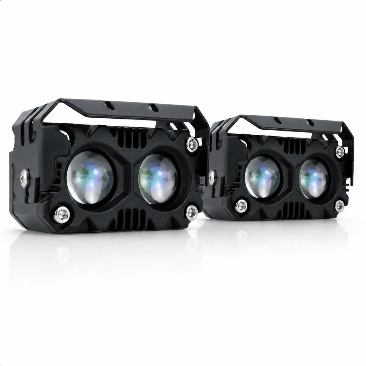 Par Farol De Milha Auxiliar Para Moto Led Neblina 60w 8000lm