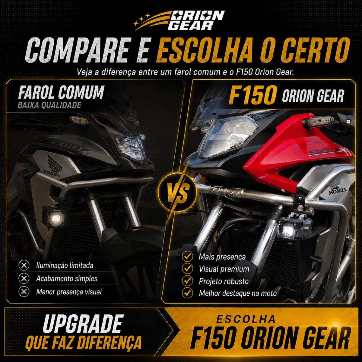 Par Farol Milha Moto Lâmpada Led Auxiliar Duas Cores Aurora