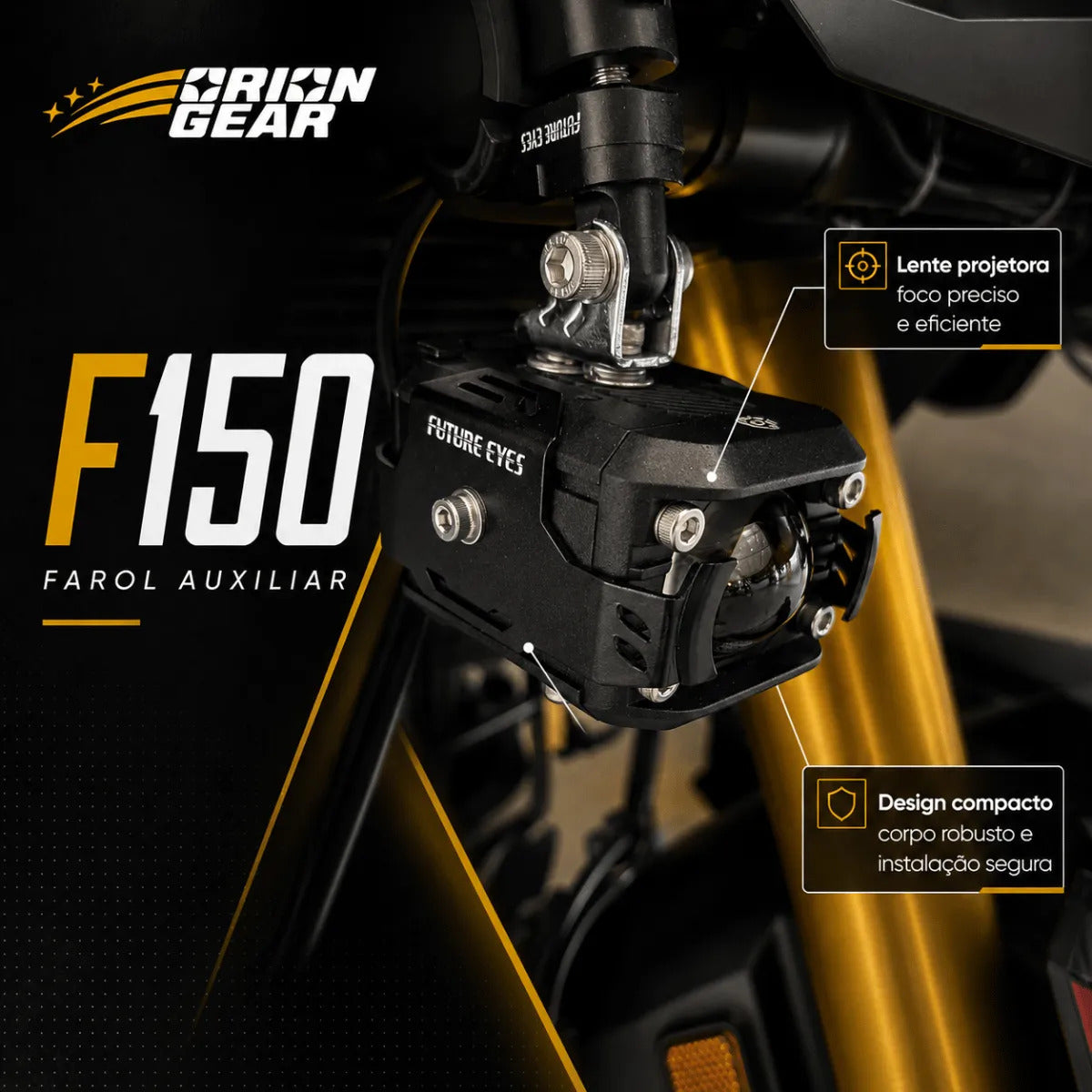 Par Farol Milha Moto Lâmpada Led Auxiliar Duas Cores Aurora