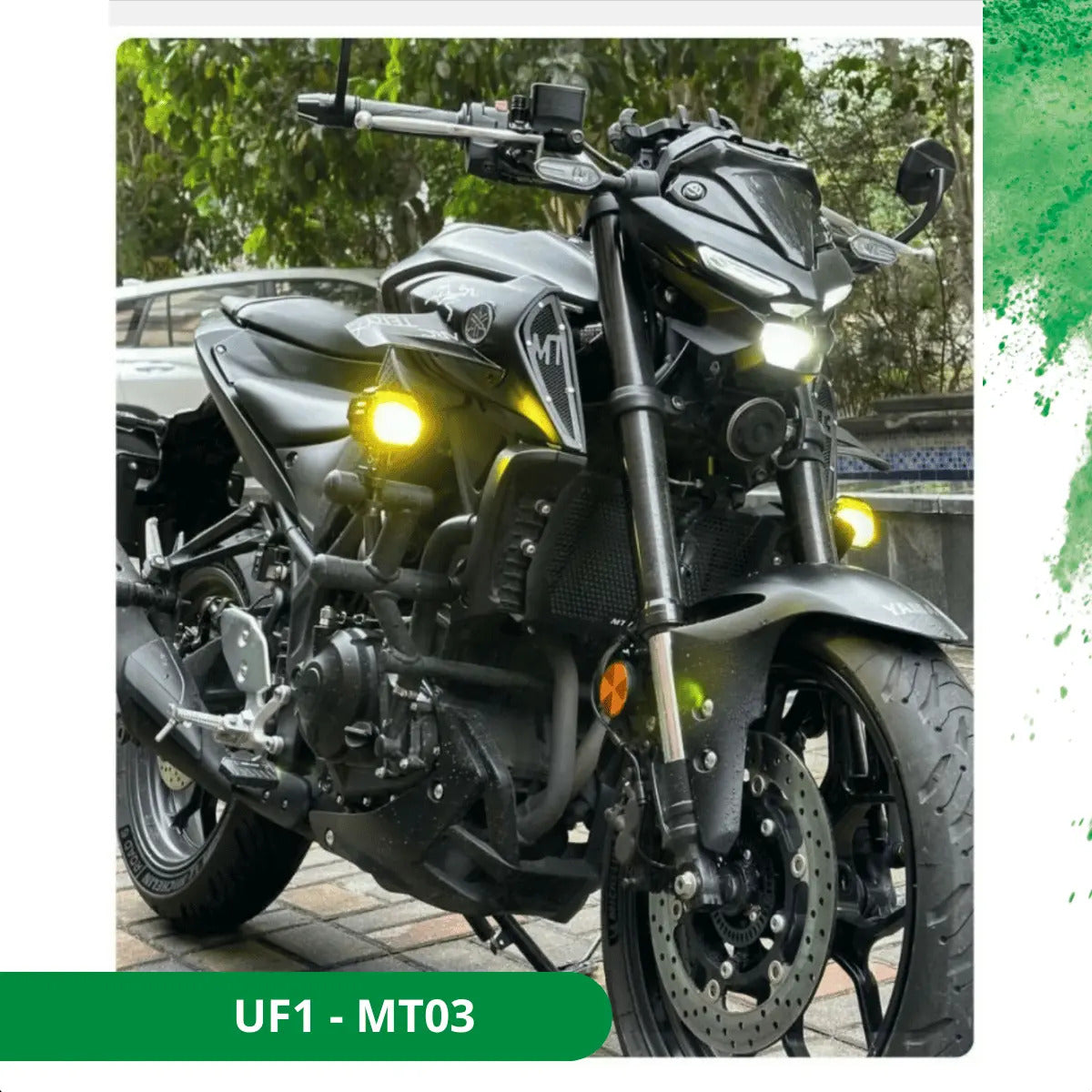Par Farol De Milha Led Motocicleta Lâmpada Auxiliar Neblina