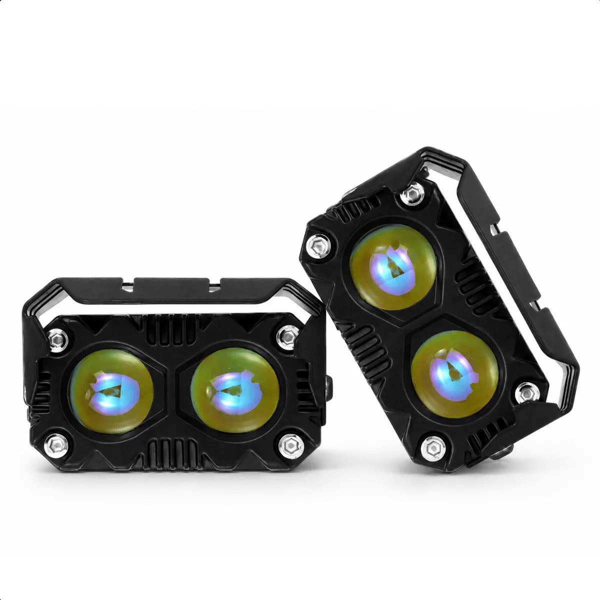 Par Farol De Milha Auxiliar Para Moto Led Neblina 60w 8000lm