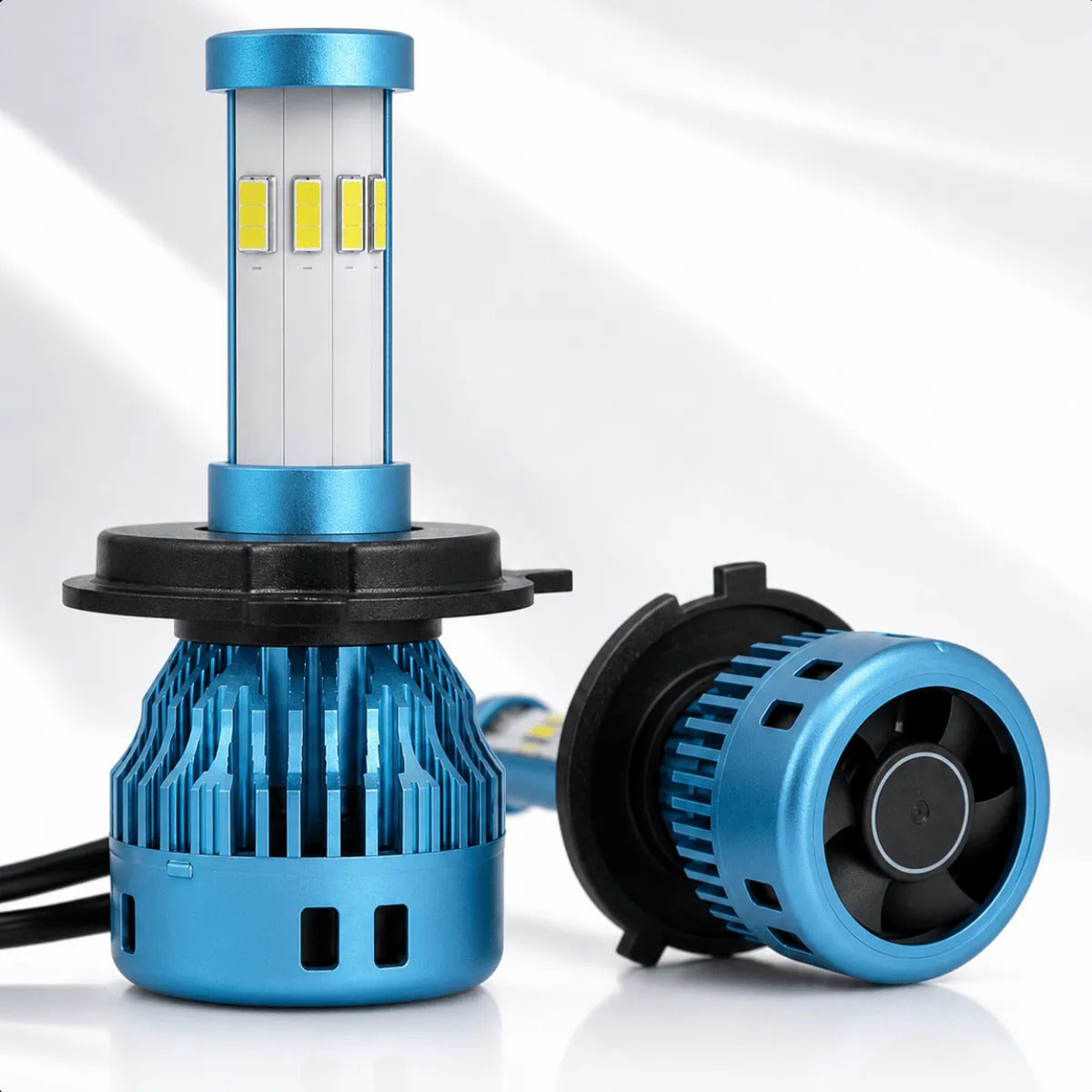 Kit Par Lâmpada Led Farol Carro Moto Alto E Baixo 7500kv H4