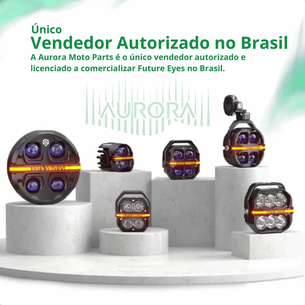 Par Farol De Milha Led Motocicleta Lâmpada Auxiliar Neblina