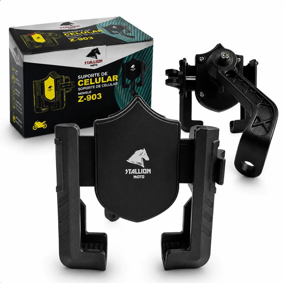 Suporte Celular Moto Retrovisor Universal A Prova Dagua 360°