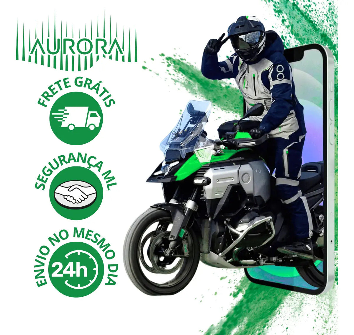 Suporte De Câmera Esportiva Para Moto Antifurto Aurora