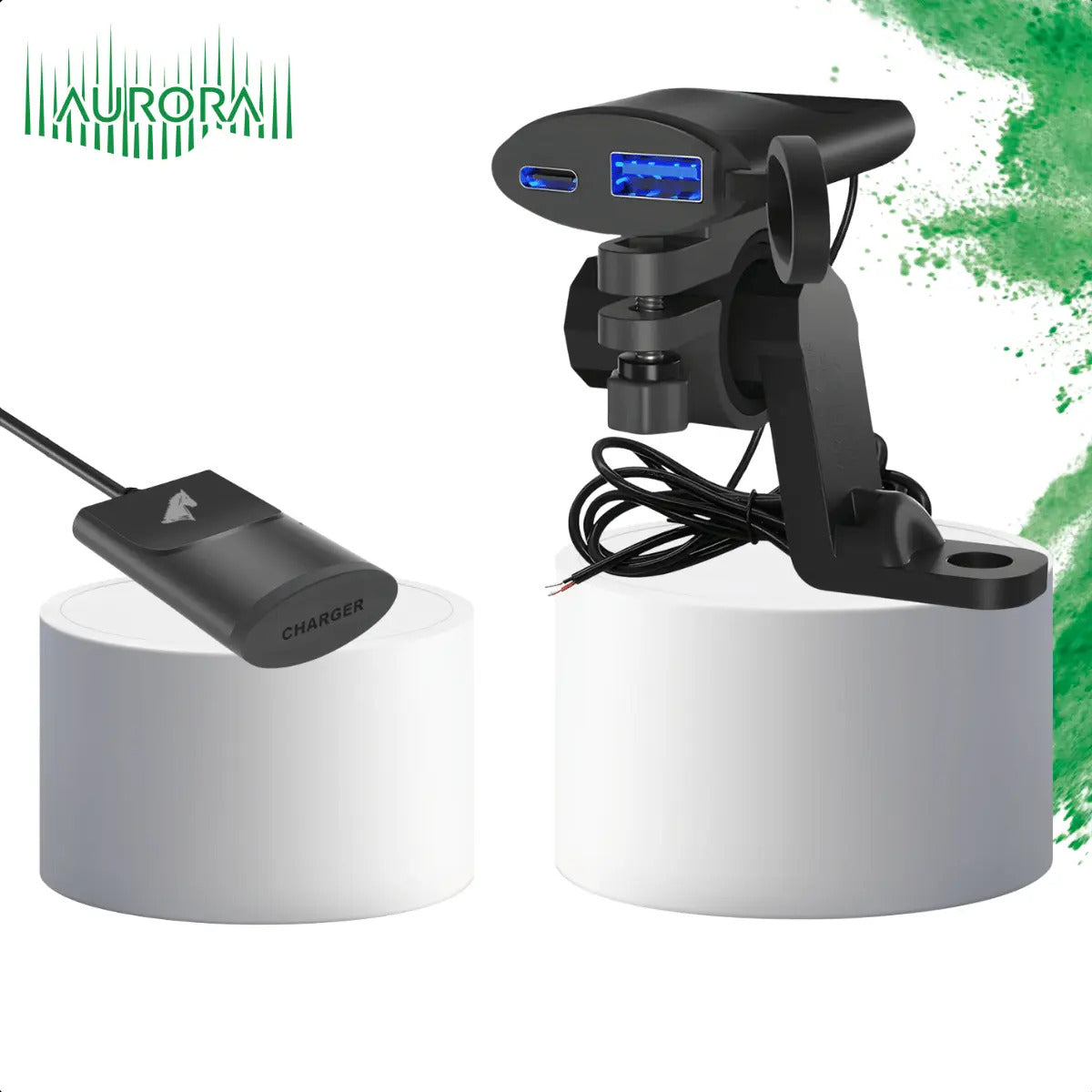 Carregador Celular Moto Usb Tipo C 12v Prova D'água Aurora