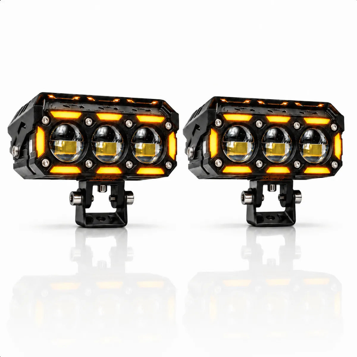 Par Farol De Milha Para Moto Led Auxiliar Neblina Universal