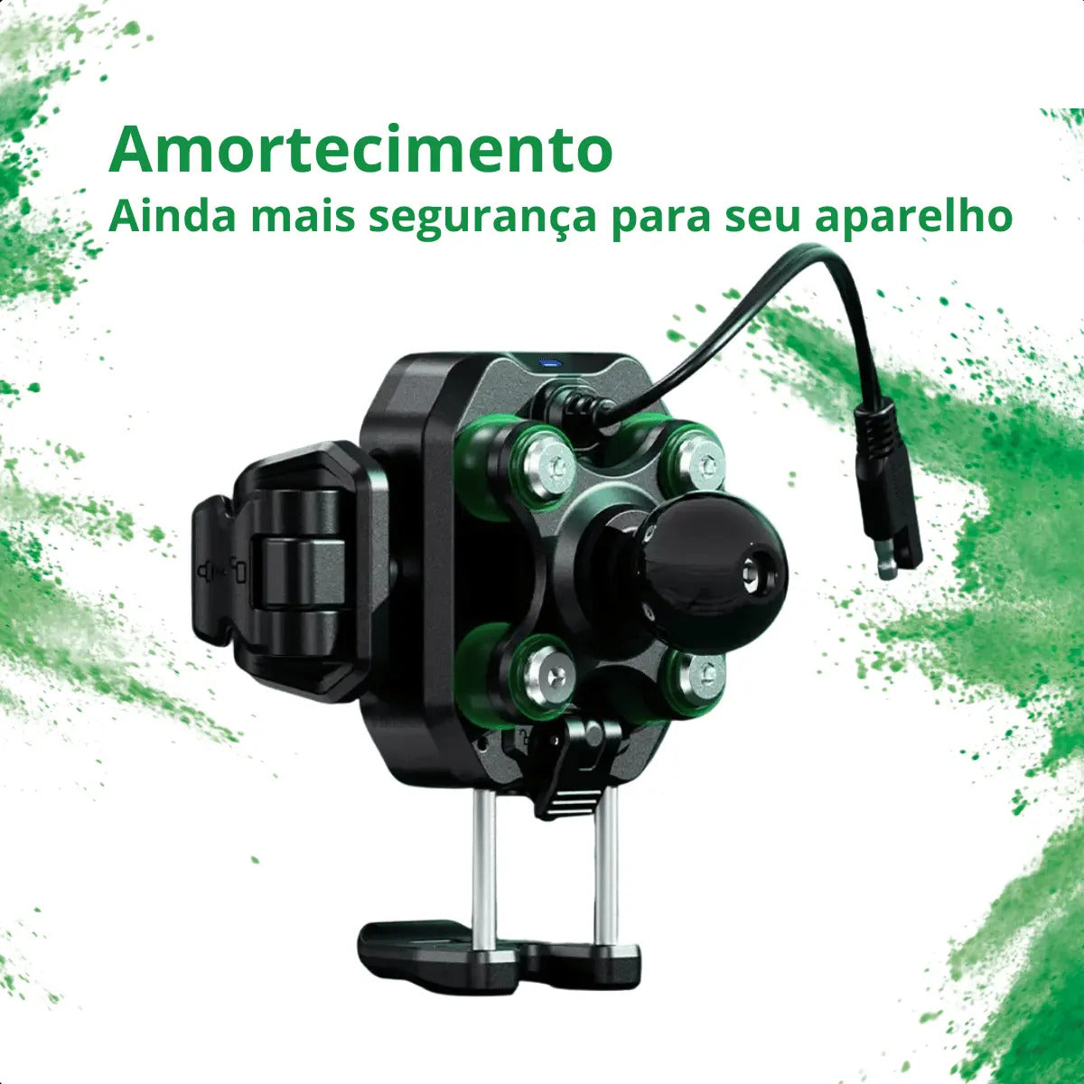 Suporte Celular Com Carregador De Moto Universal Antifurto