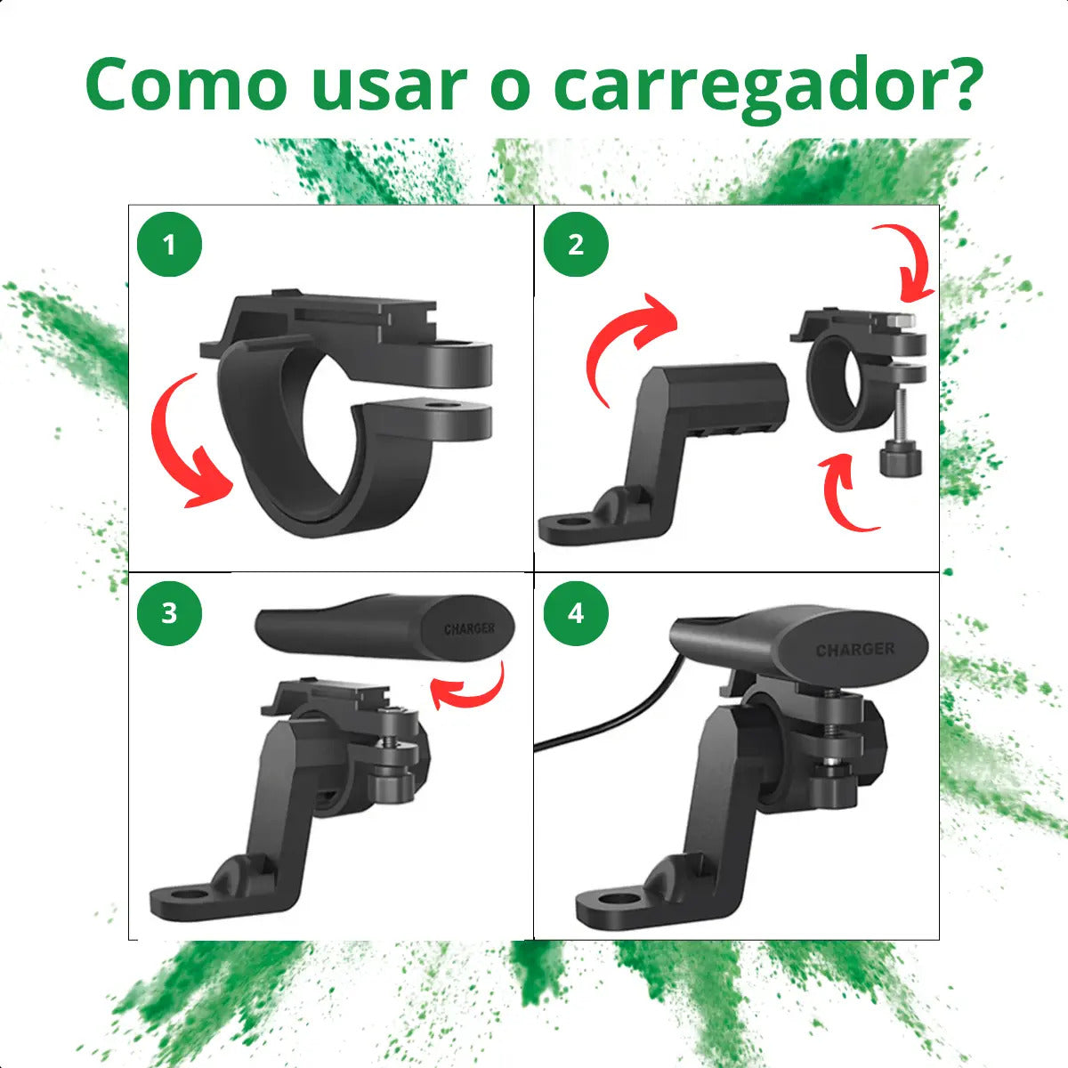 Carregador Celular Moto Usb Tipo C 12v Prova D'água Aurora