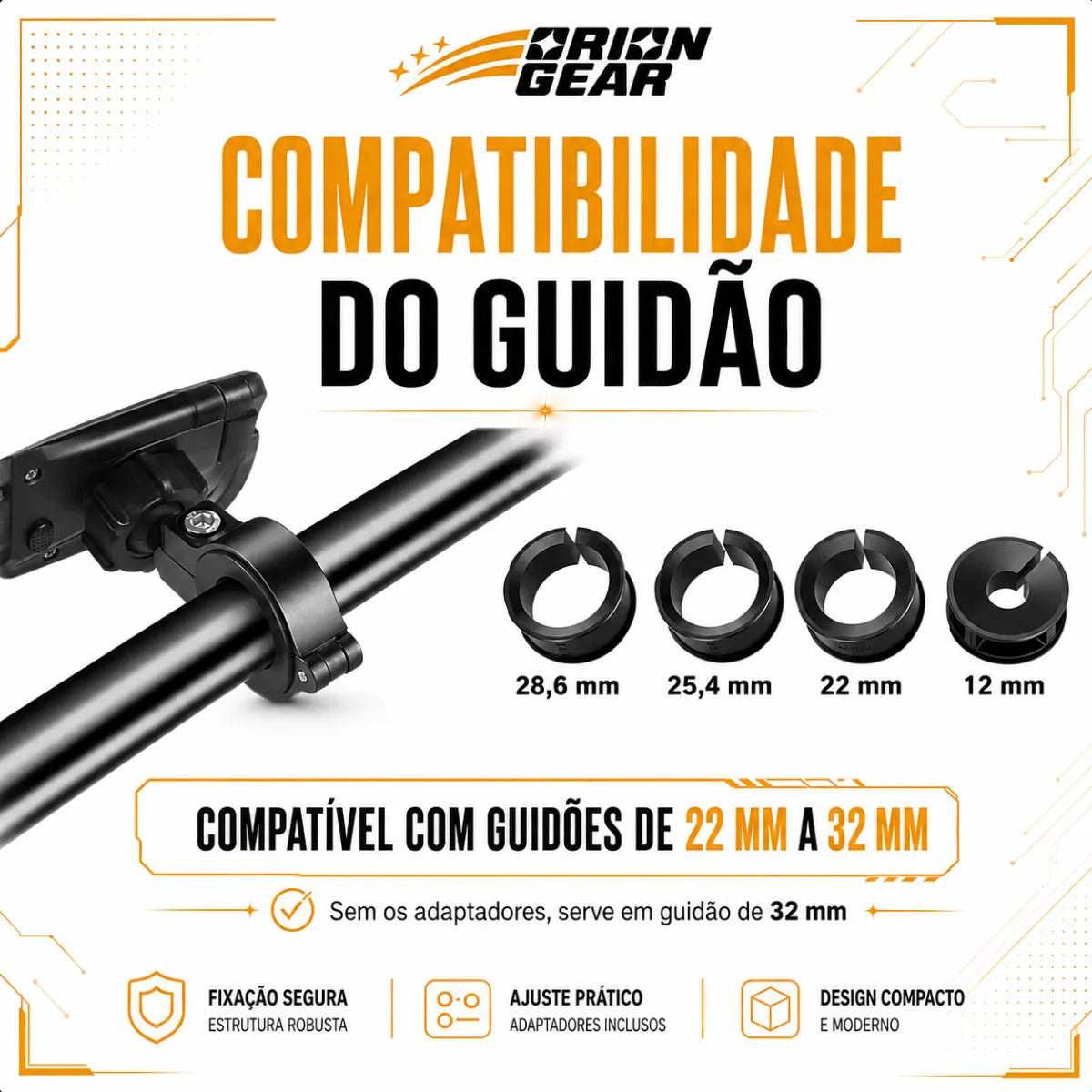 Suporte Para Celular Com Carregador De Moto Antifurto Usb