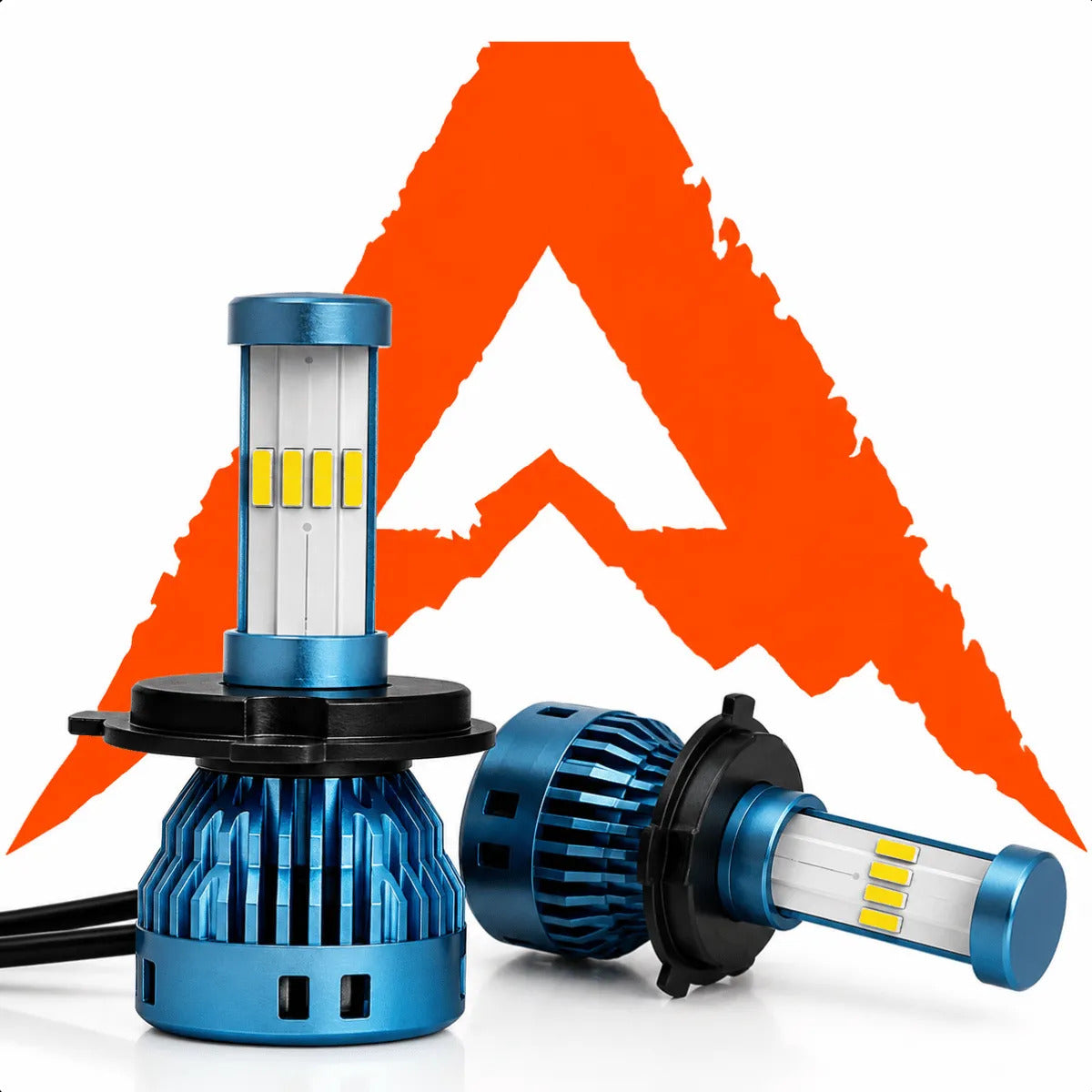 Kit Par Lâmpada Led Farol Carro Moto Alto E Baixo 7500kv H4